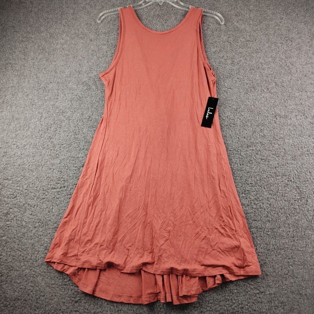 Lulus Dress Womens Medium Sleeveless V-Back Pleated Swing Pink Lightweight NWT